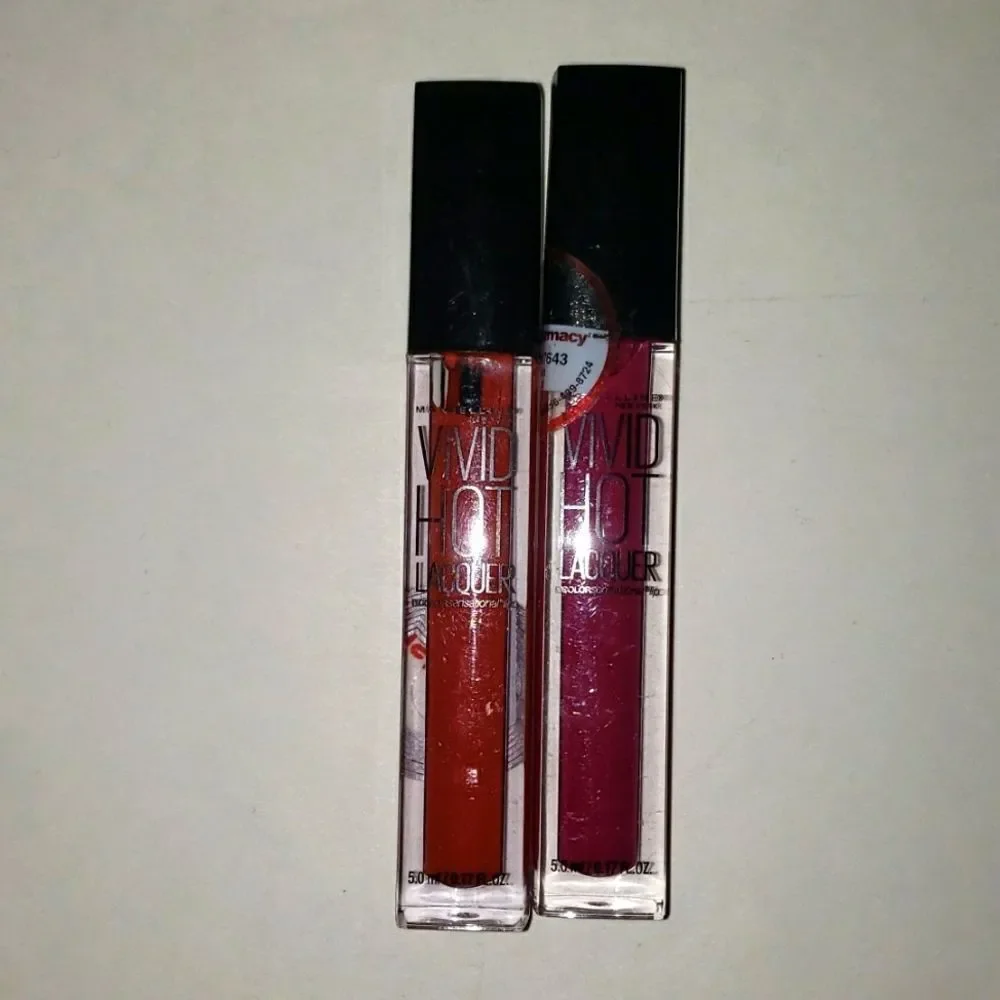 Maybelline Vivid Hot Laquer Lip Gloss, 68 Sassy, 70 So Hot